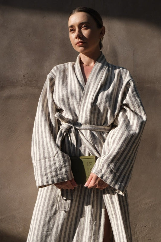 Striped Grey Robe