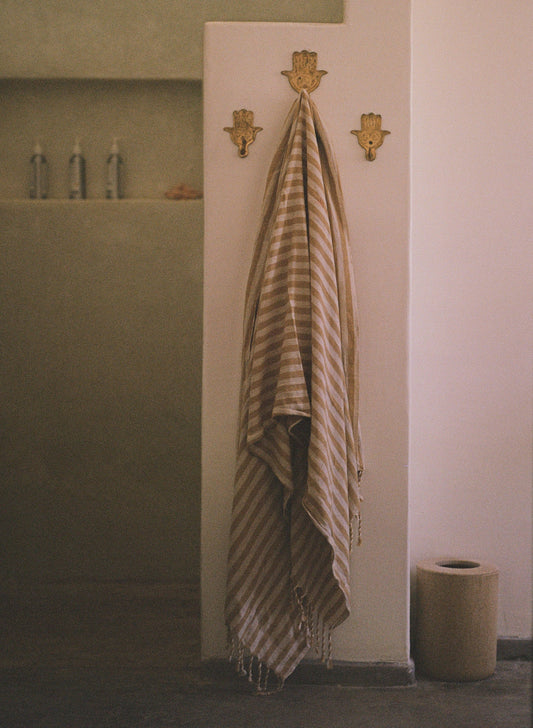 Striped Mustard Towel