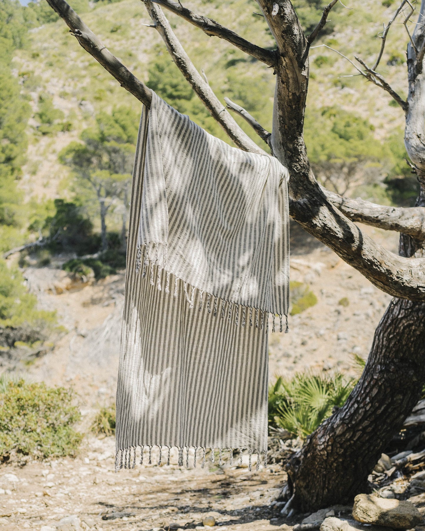 Striped Grey Towel